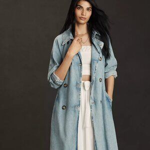 Anthropologie Pilcro Denim Trench Coat - like new, never worn!
